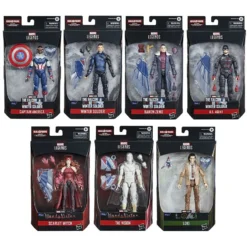 Hasbro Marvel Legends Disney Plus Captain America Wave Set Of 7 Figures (Captain America Flight Gear BAF)